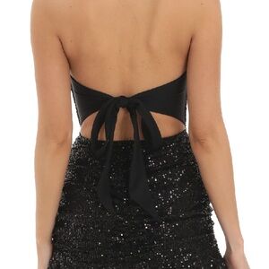 Elegant Black Sequin Dress